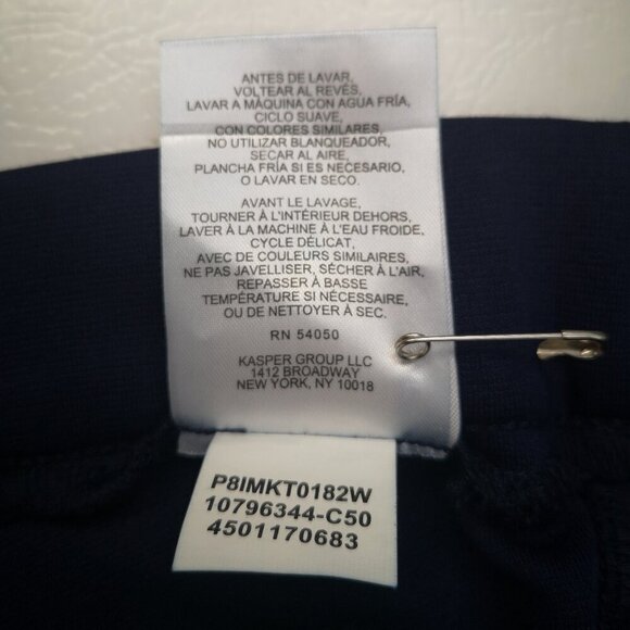 Jones New York Signature Ladies Size Large Navy Pull On Style Pants / Leggings - Picture 5 of 11